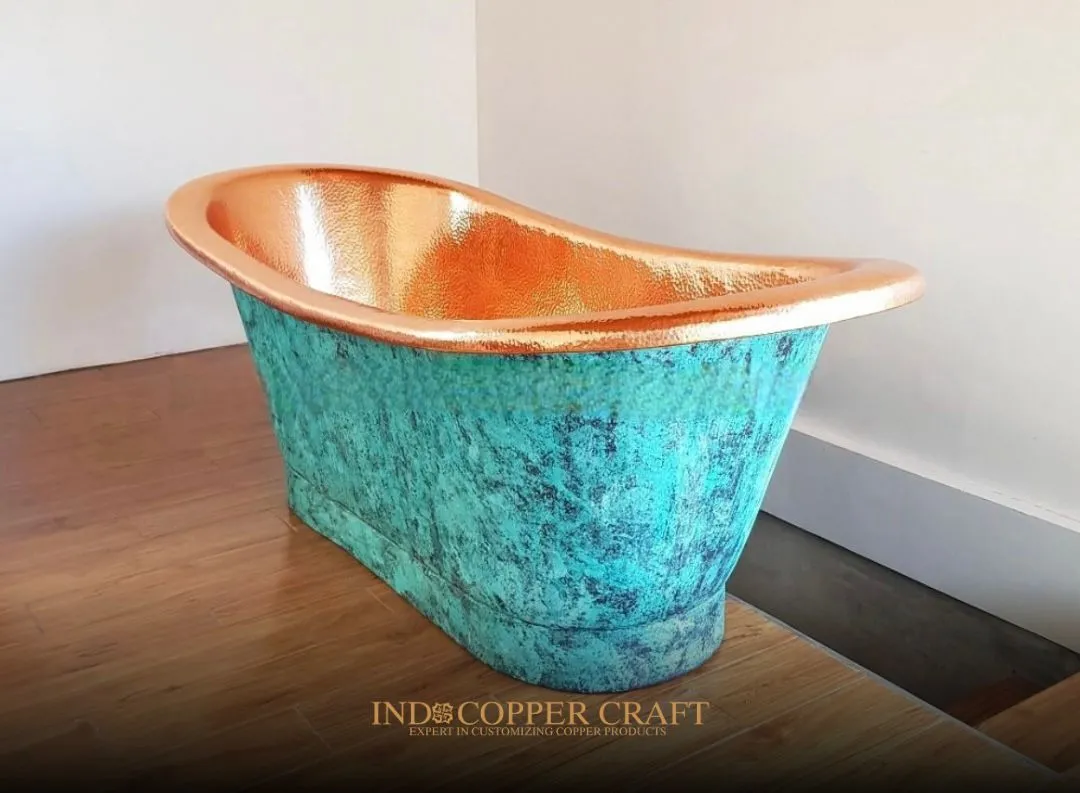 Bathtub Fin.Green Patina