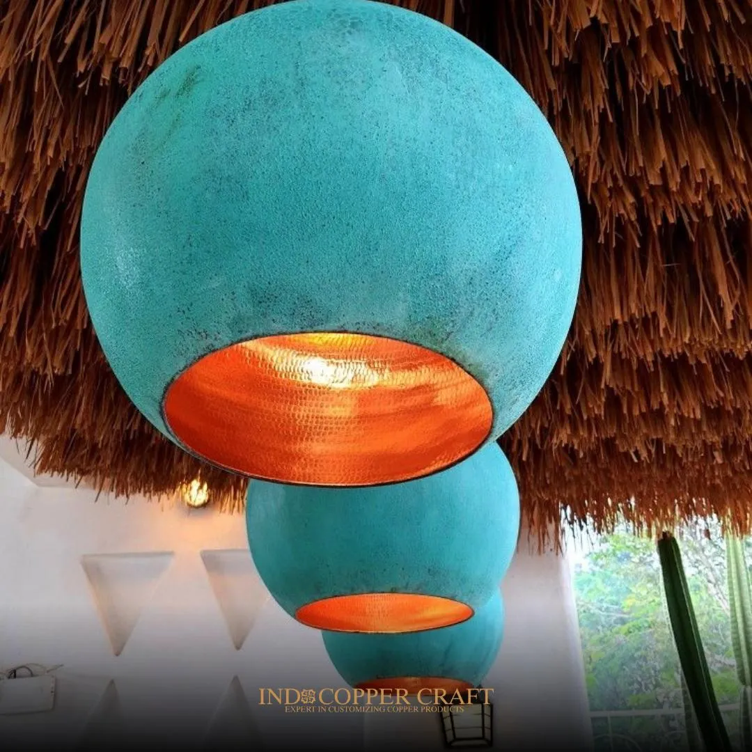 Green Patina Ball Light
