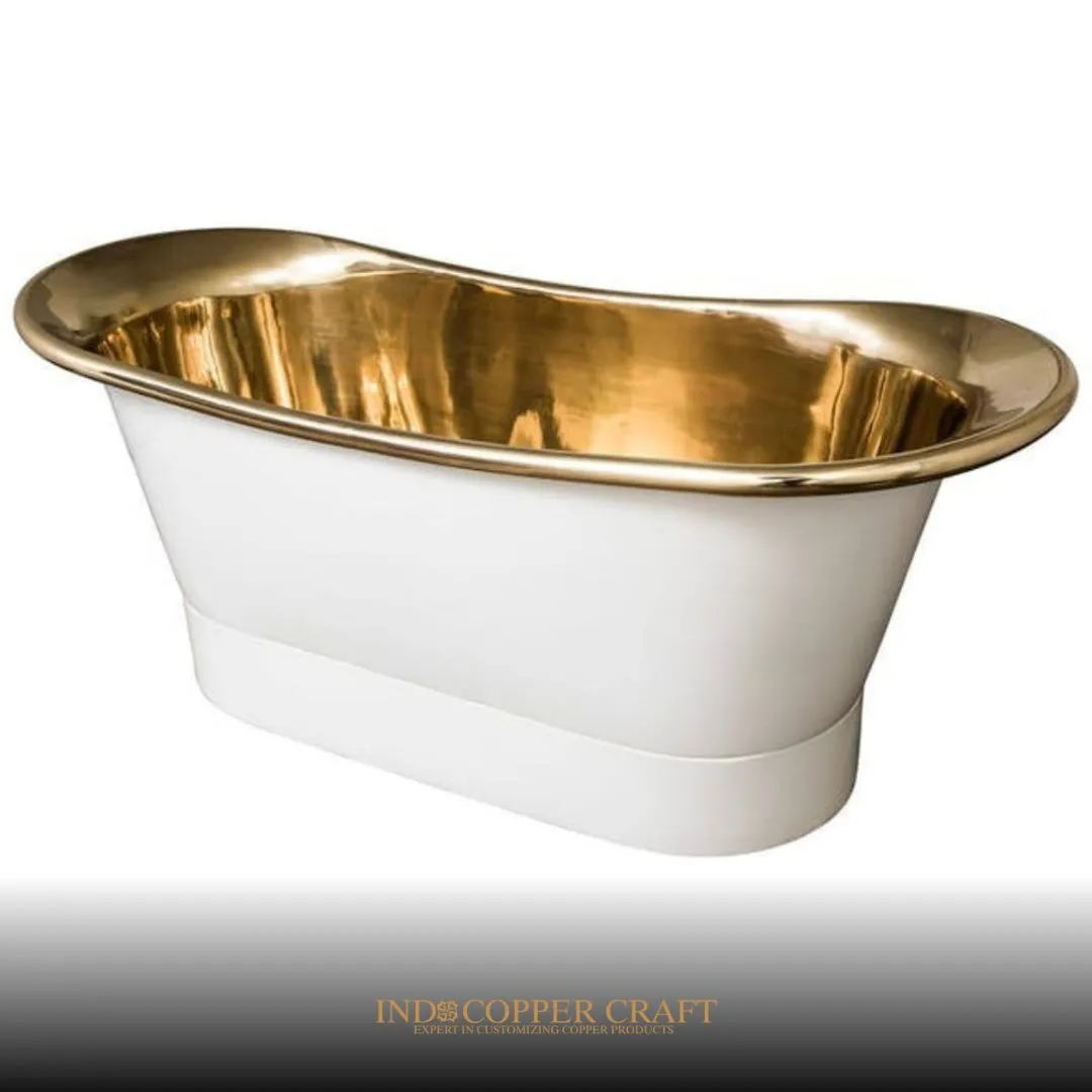 White Brass Bathtub