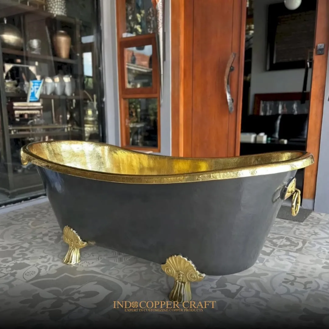 Luxury Bathtub Black Gold 
