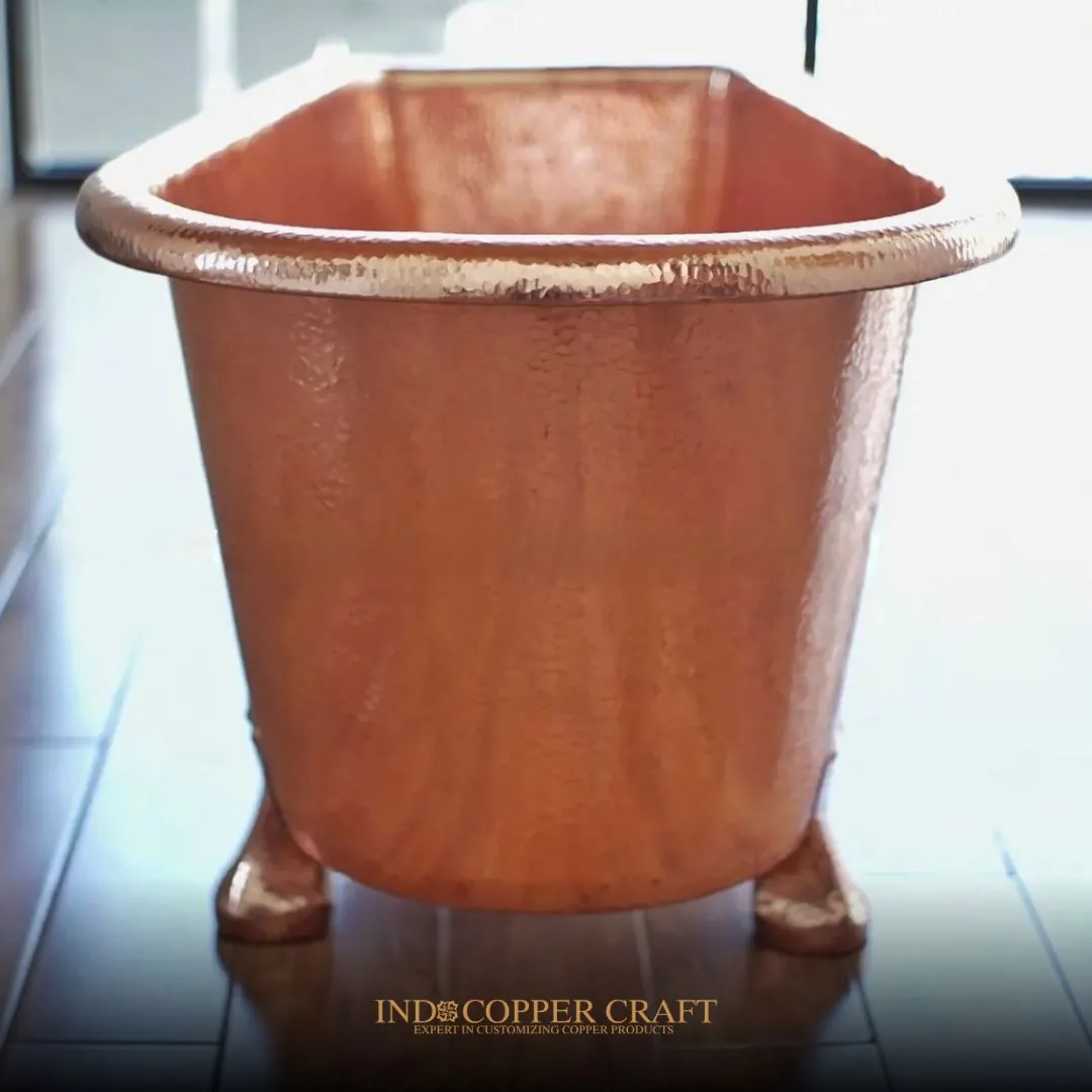 Slim Clawfoot Copper Bathtub