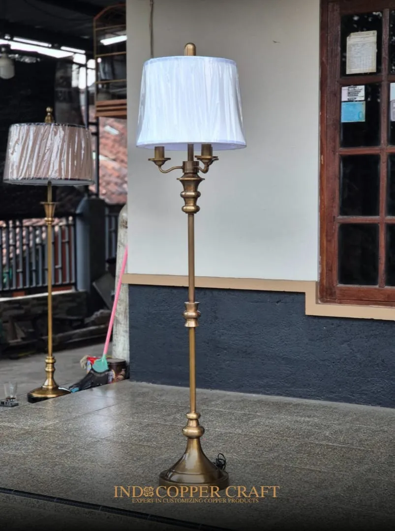 Vintage Brass Standing Lamp